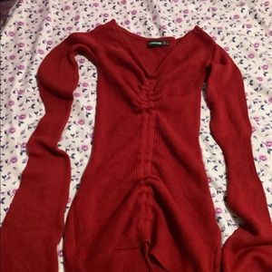 Off the shoulder mini sweater dress